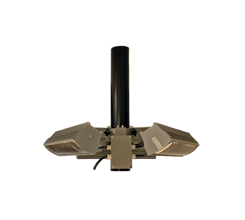 Tansun parasolring RF 3x1000W zwart