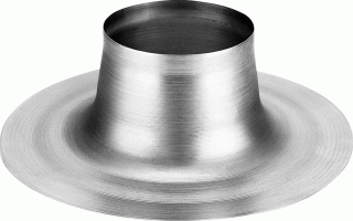 Burgerhout aluminium plakplaat Ø123mm rookgas/vent.100mm rioolontl.110mm